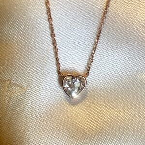 Rose Gold- Elegant Heart Pendant Necklace